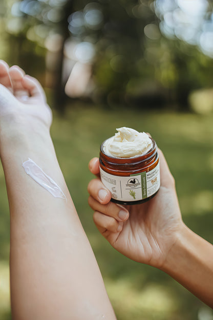 Hearth and Homestead: Handmade Whipped Tallow Balm (Unscented/Herb-Infused) - Organic Body Butter with Infused Olive Oil, for Eczema, Rosacea, Baby